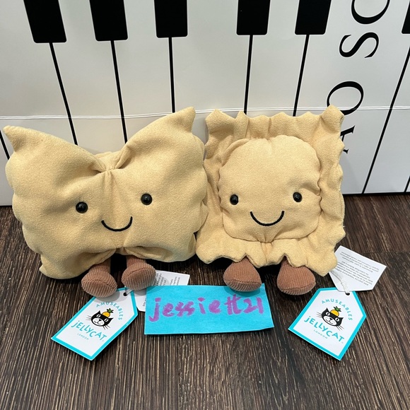 Jellycat Other - Jellycat Amuseables Ravioli & Amuseables Farfa bundle W/DustBag Authentic NWT US